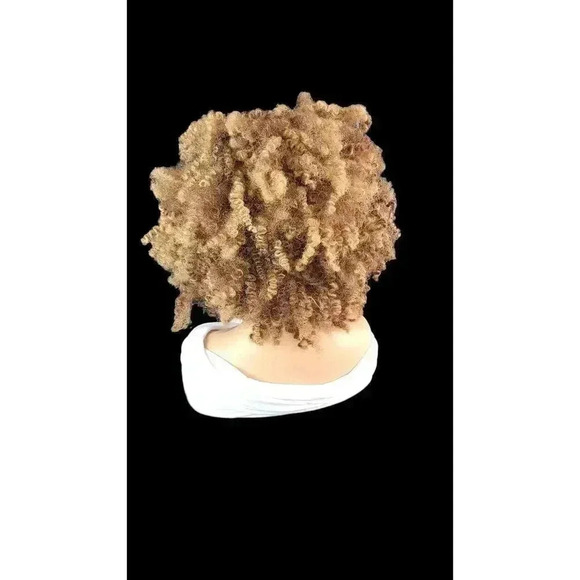 Braided wigs 100% handmade, short afro wig, stunning, colored Wig Mixt NWT short - Picture 3 of 15